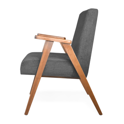 Sillón de acento individual Carlino gris grafito