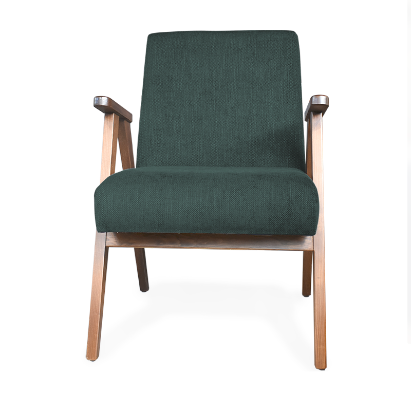 Sillón de acento individual Carlino verde esmeralda