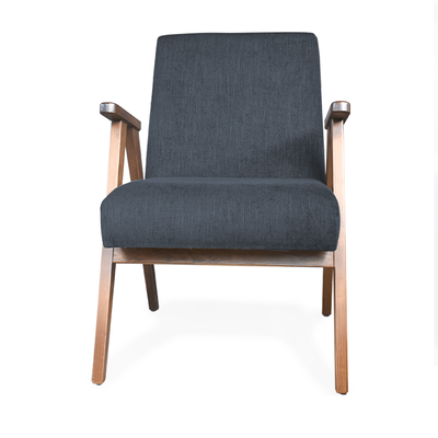 Sillón de acento individual Carlino azul marino