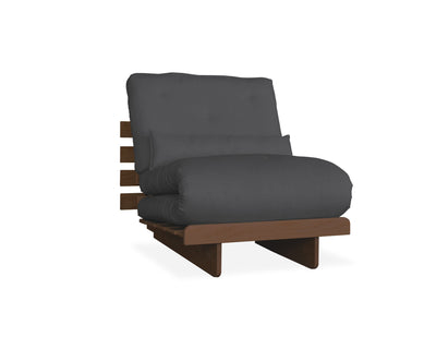 Futón Individual Bari Gris Grafito