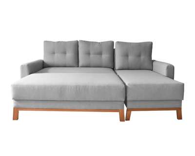 Sala esquinera Carlota derecha gris hueso