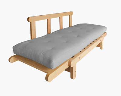 Futon individual Mitla gris ceniza