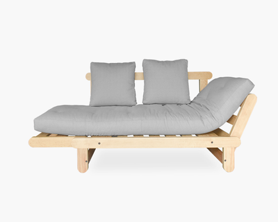 Futon individual Mitla gris ceniza