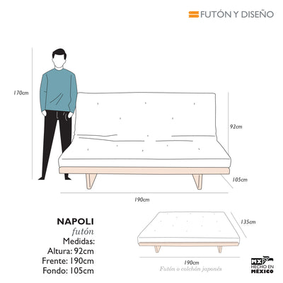 Futón Matrimonial Napoli Cafe
