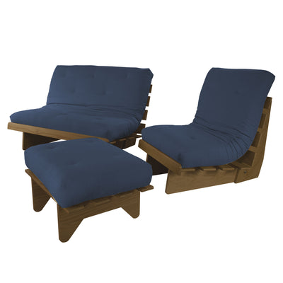 Sala Futón de 3 piezas Napoli Marino