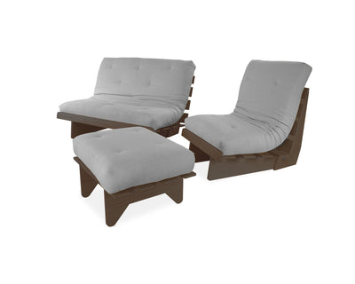 Sala Futón Napoli Gris Ceniza