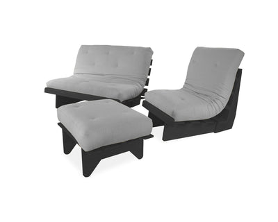 Sala Futón Napoli Gris Ceniza