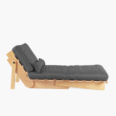 futón individual bari gris grafito 1 plaza gris grafito camastro