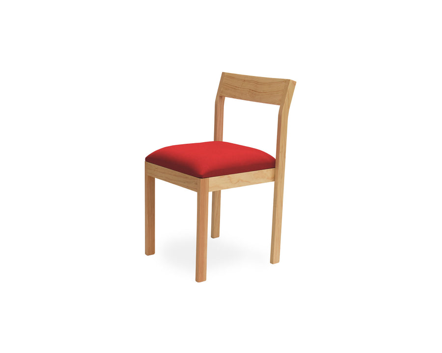 Silla apilable de madera Mifune Rojo