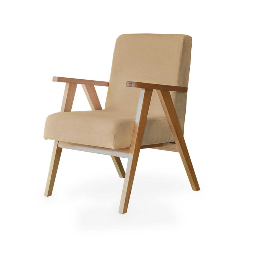 Sillón de acento individual Carlino Arena Crudo