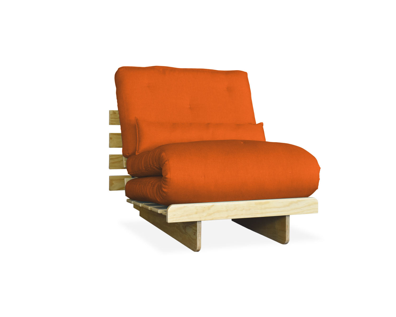 futón individual bari calabaza natural