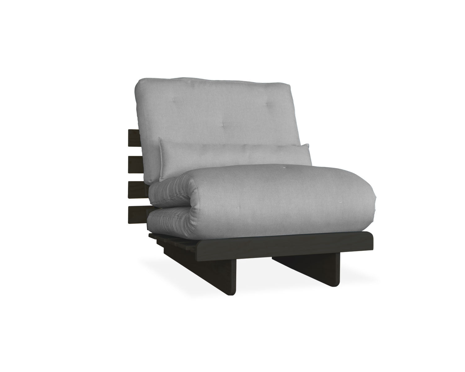 Futón individual Bari Gris Ceniza