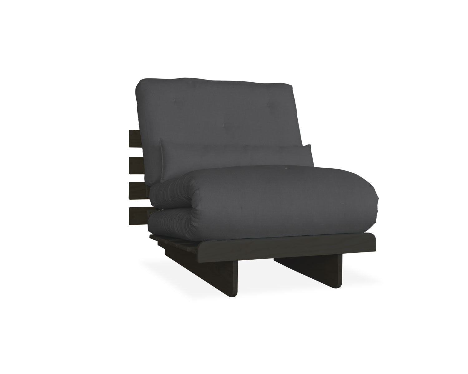 Futón Individual Bari Gris Grafito