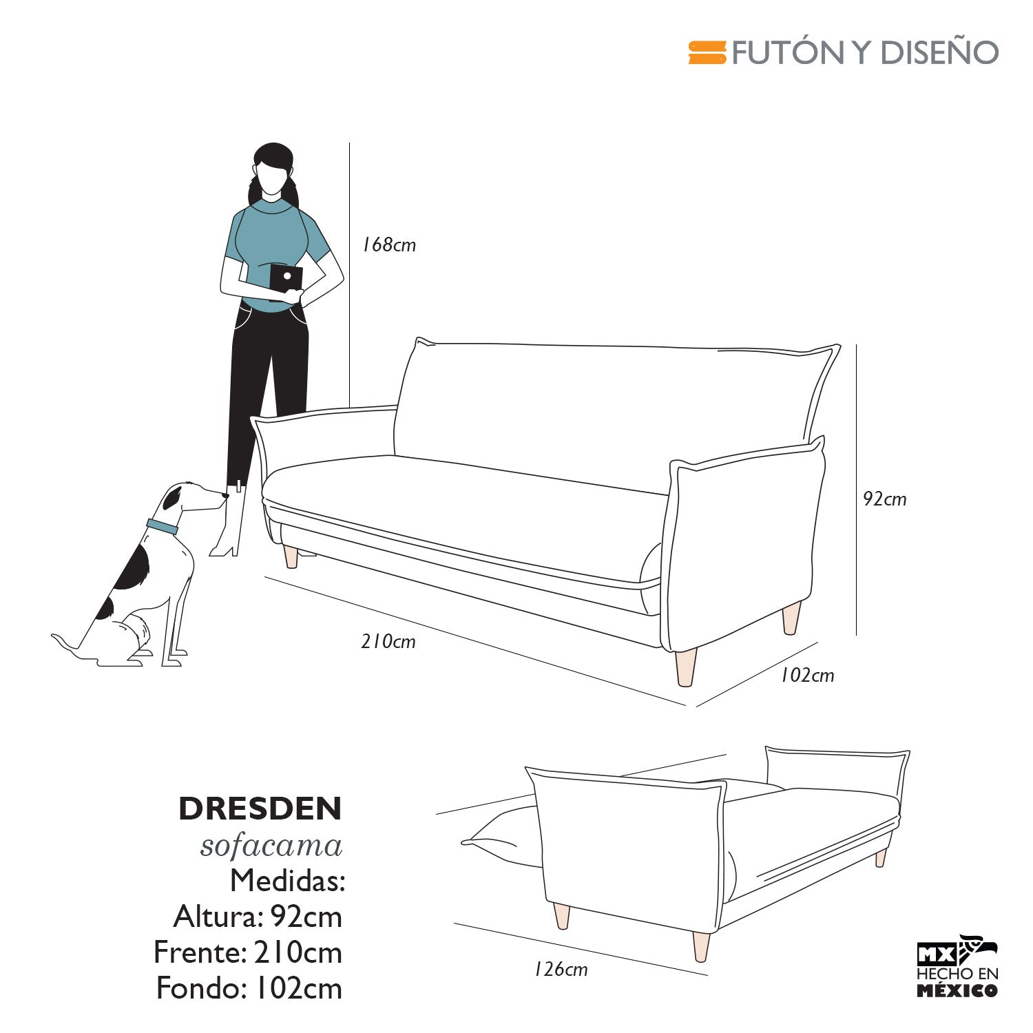 Sofá cama Dresden Café