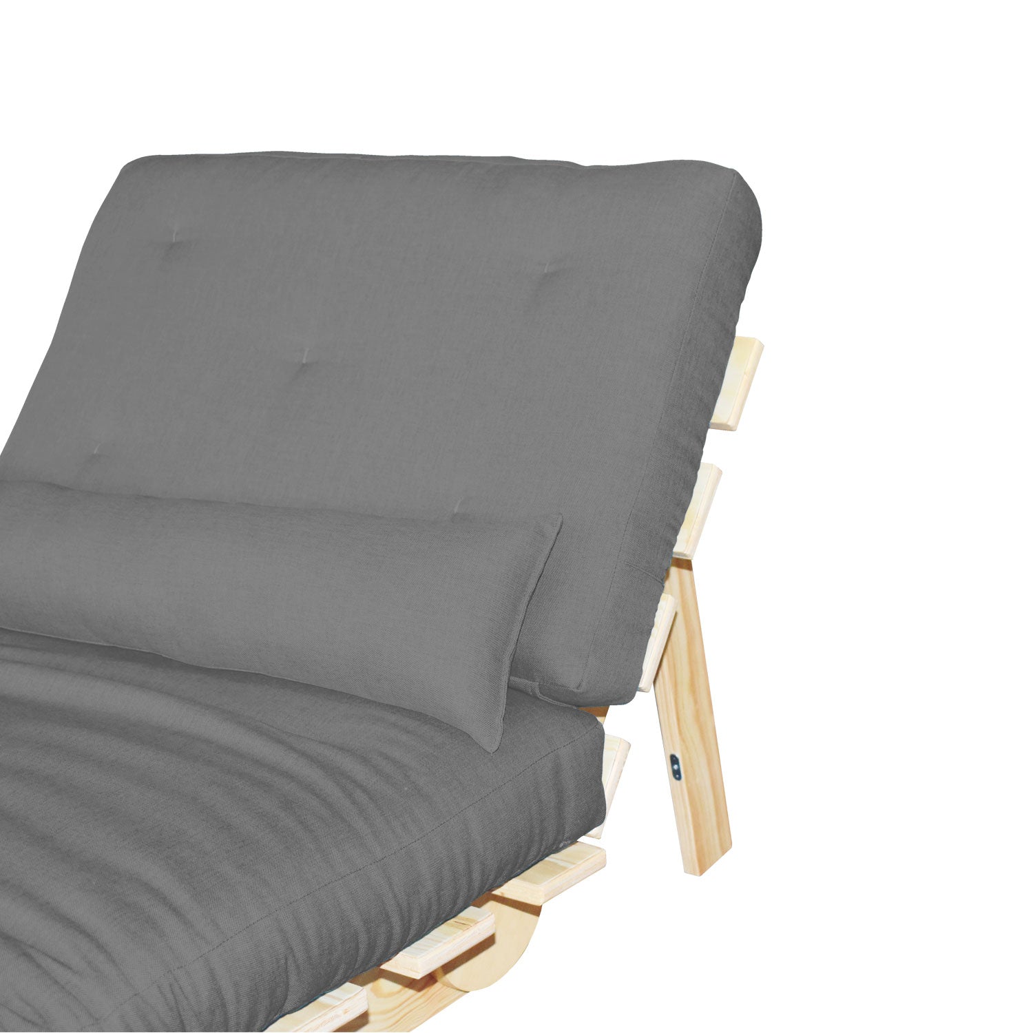 Futón Individual Bari Gris Grafito