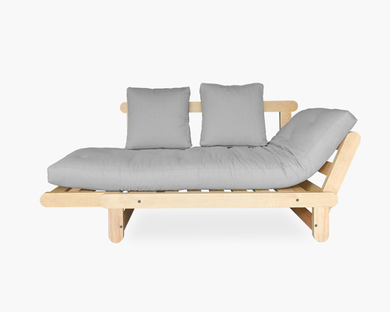 Futon individual Mitla gris ceniza