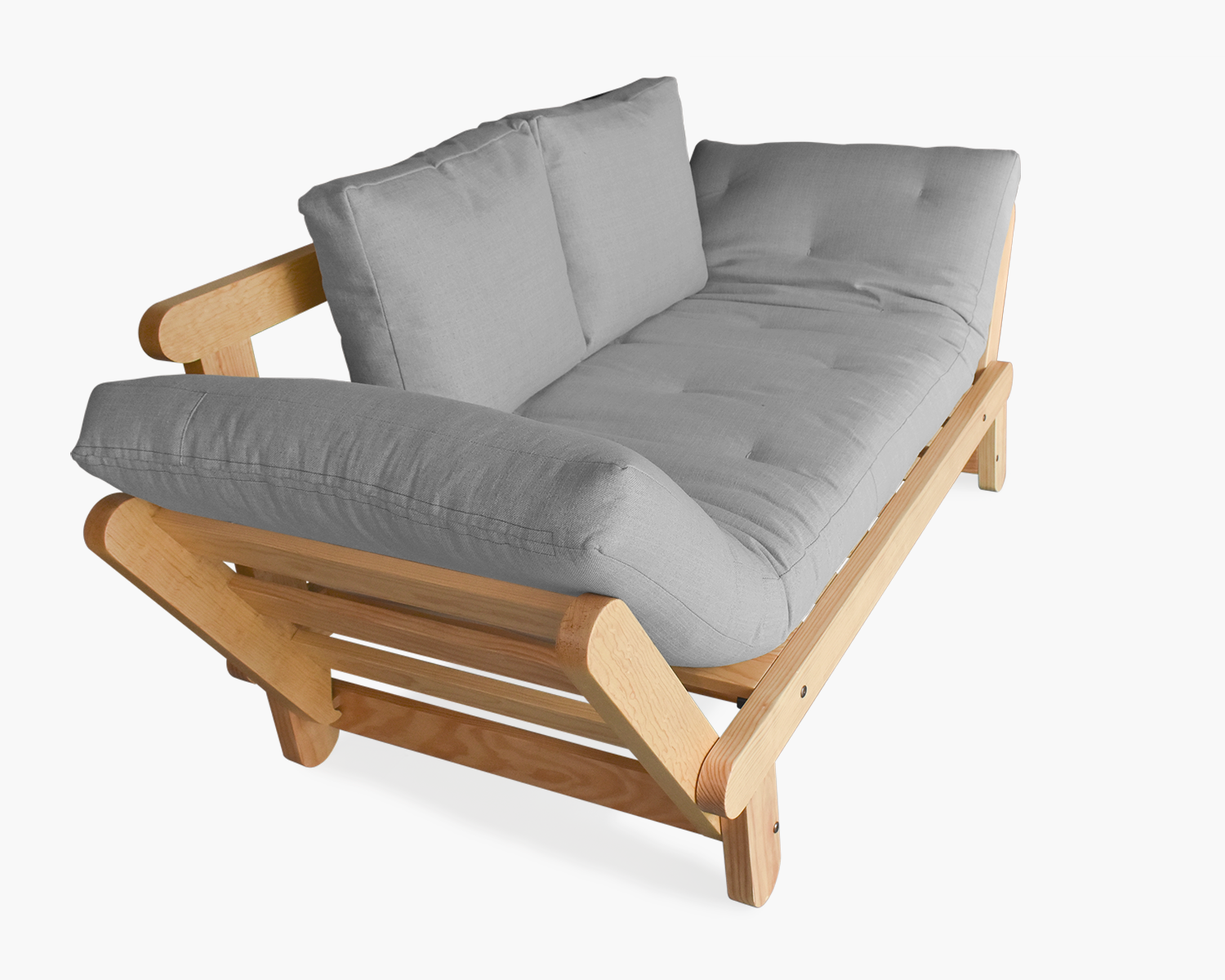 Futon individual Mitla gris ceniza