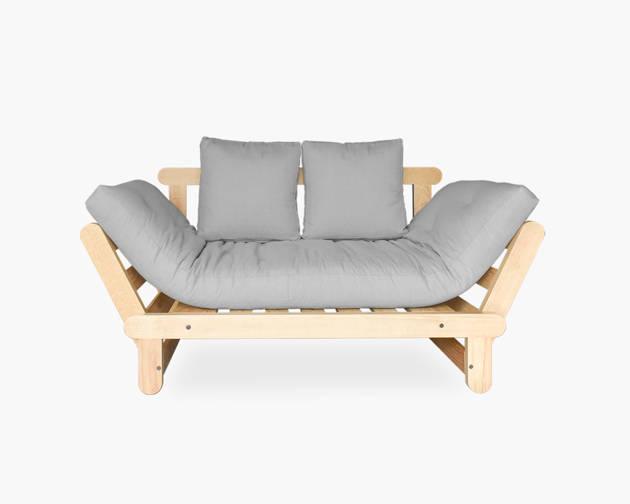 Futon individual Mitla gris ceniza