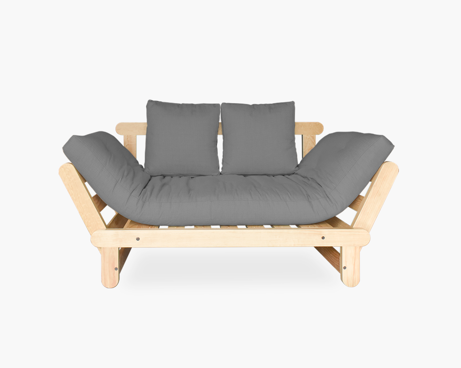 Futon individual Mitla gris ceniza