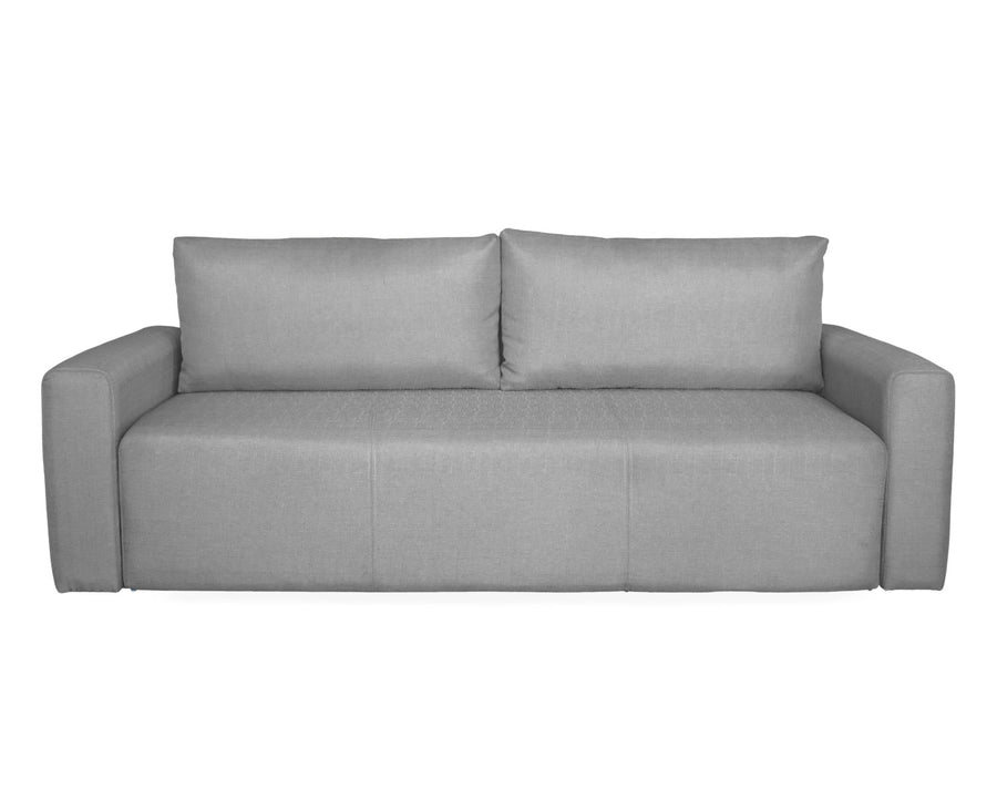 Sofá cama Quadrat Ceniza con baúl