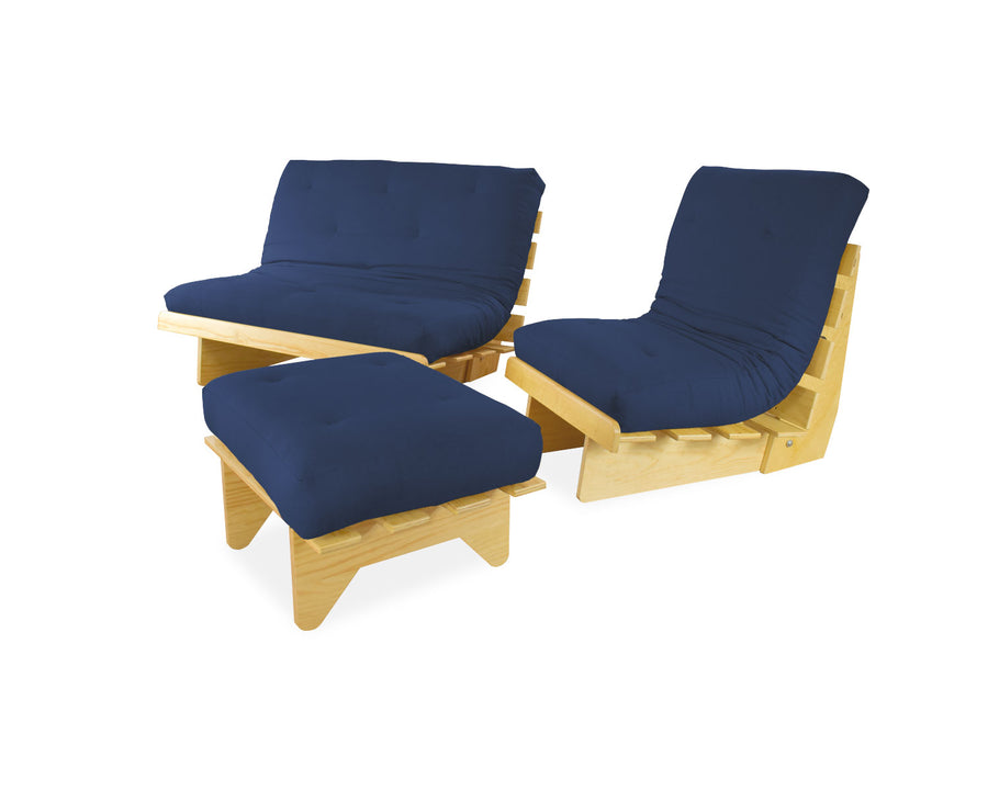 Sala Futón de 3 piezas Napoli Marino