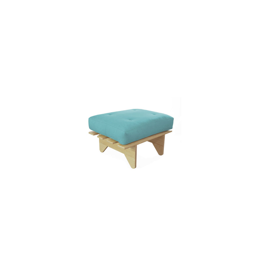 Taburete Individual futón Nápoli Turquesa