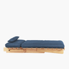 futon individual Bari azul marino cama