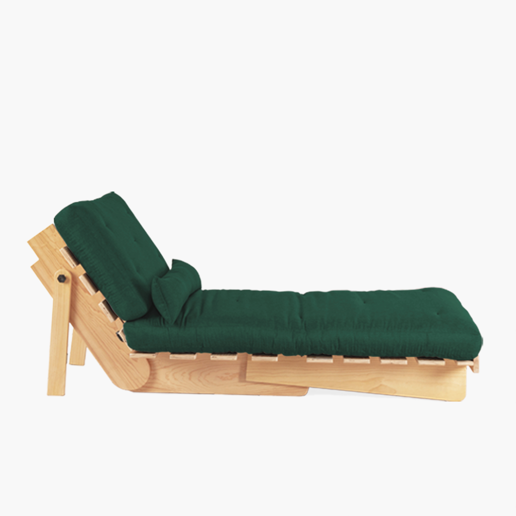 futon individual Bari camastro verde esmeralda