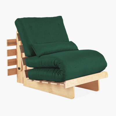 futon individual Bari verde esmeralda sillon