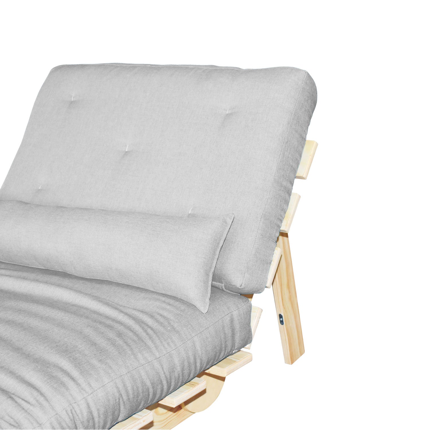 Futón individual Bari Gris Ceniza