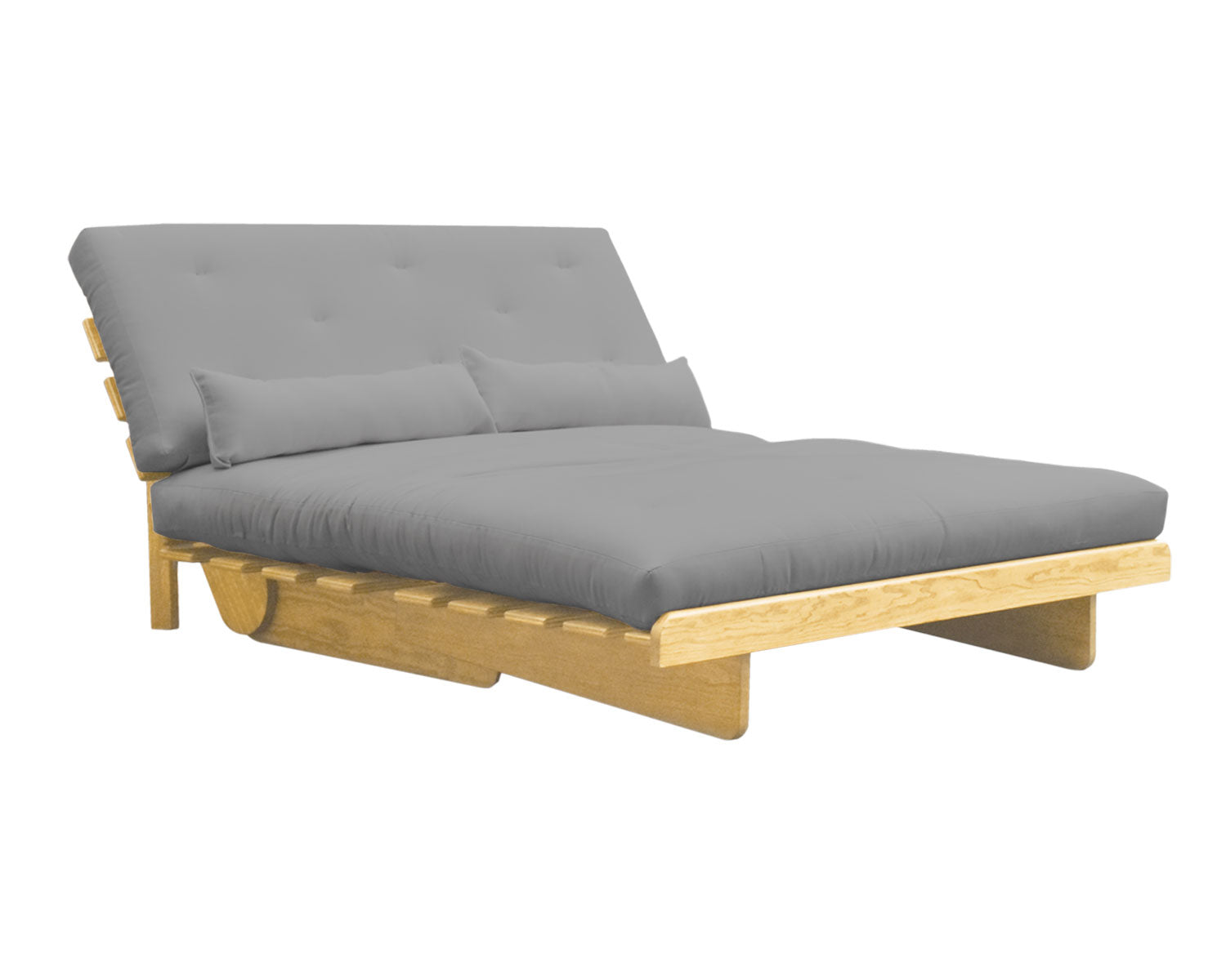 Futón matrimonial Bari gris ceniza