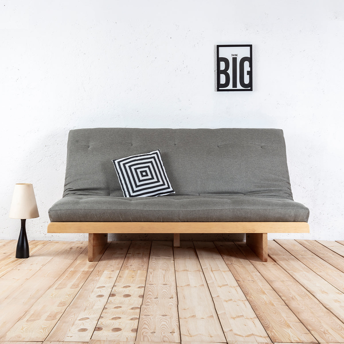 Futón Matrimonial Napoli Gris Ceniza